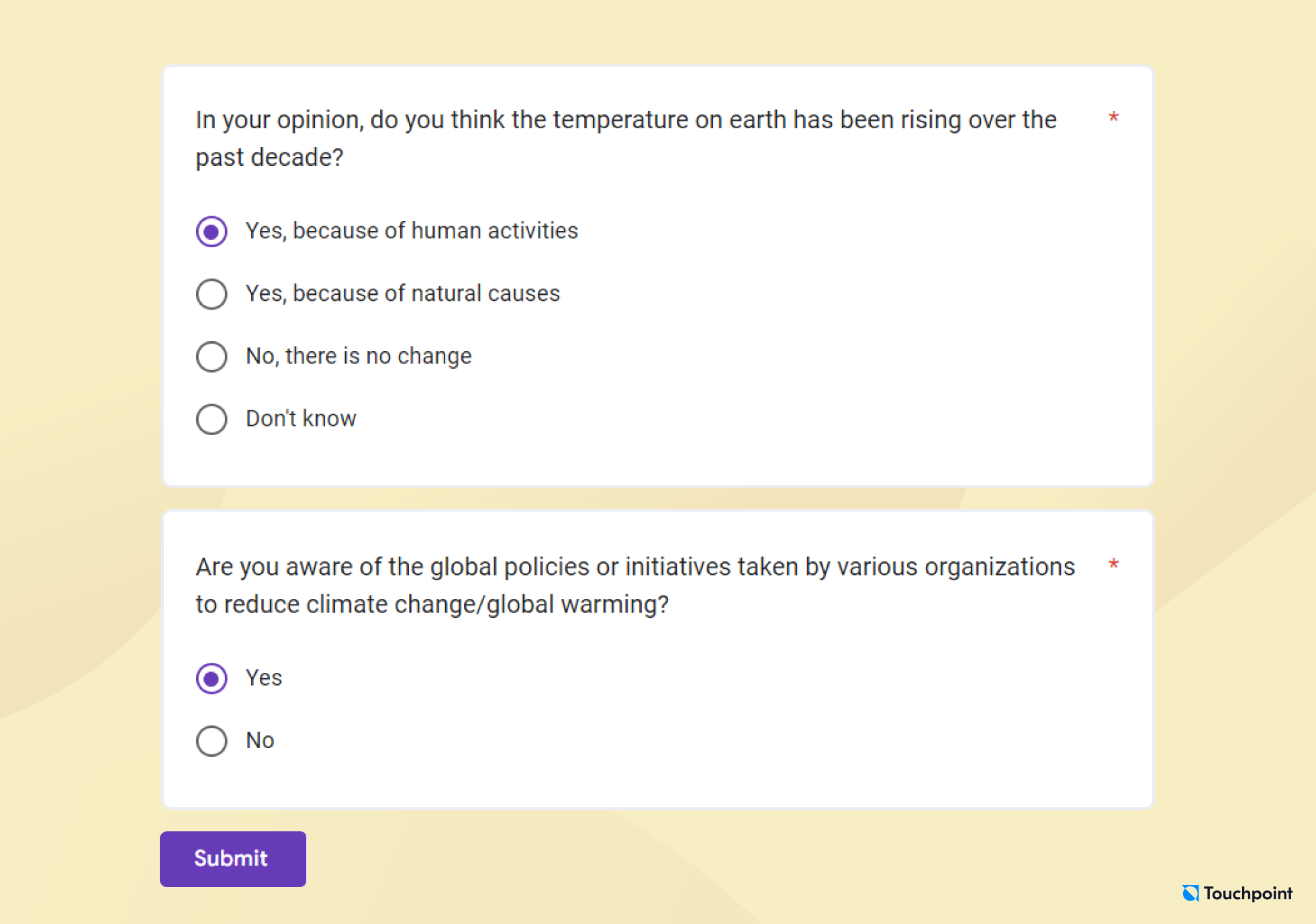 Voluntary response bias example