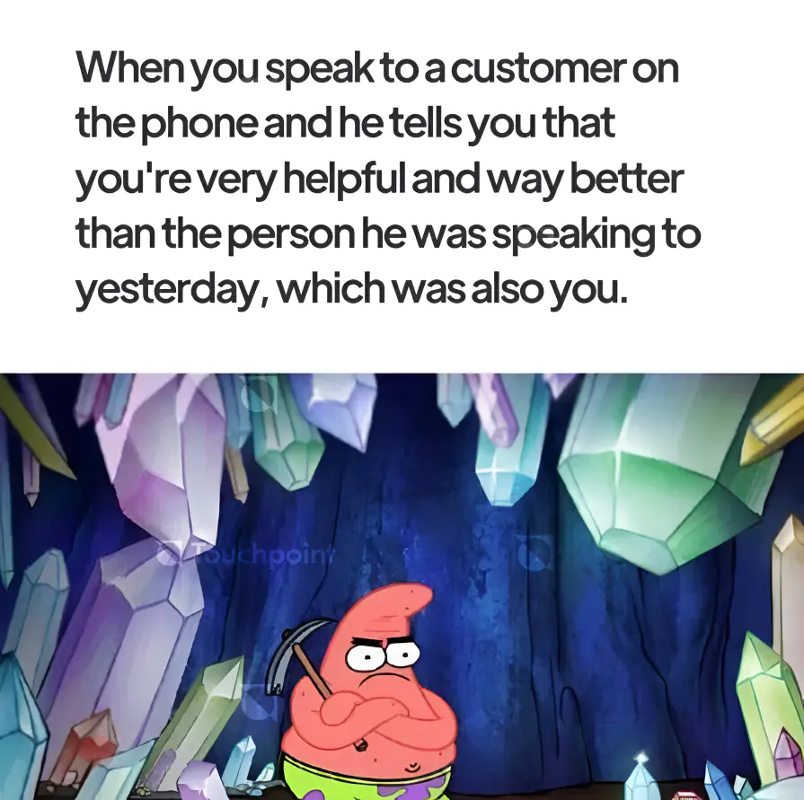 Same support representative meme