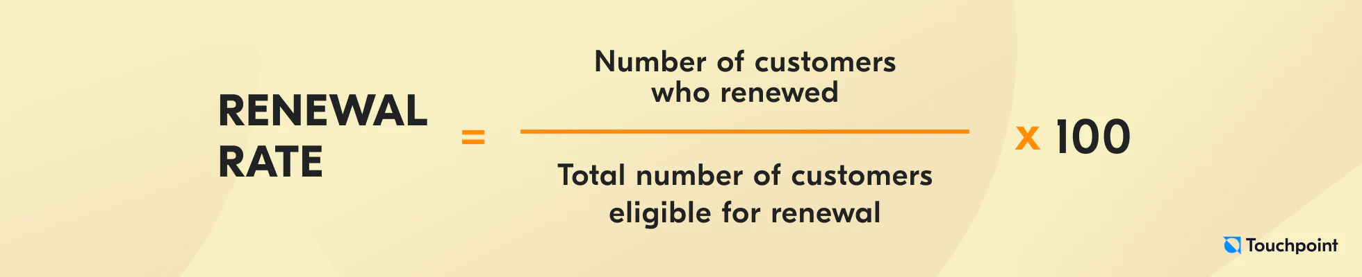 Customer success metrics SaaS: Renewal rate formula