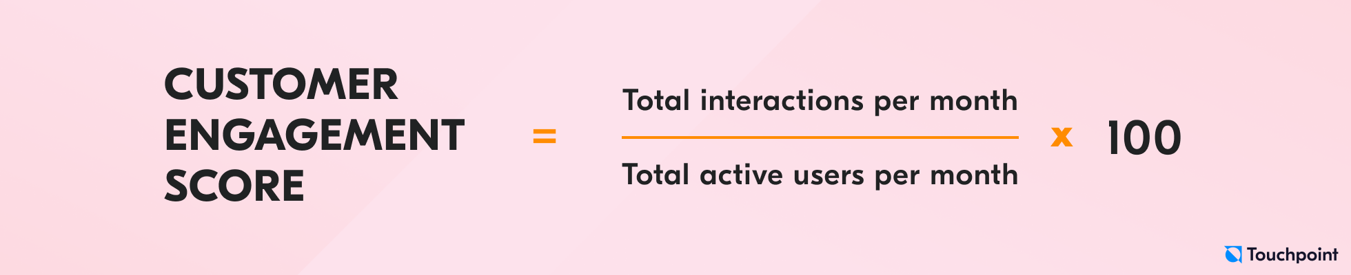 Customer engagement score formula