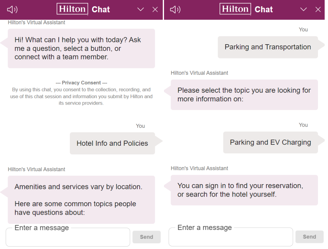 Hilton - example of good customer service