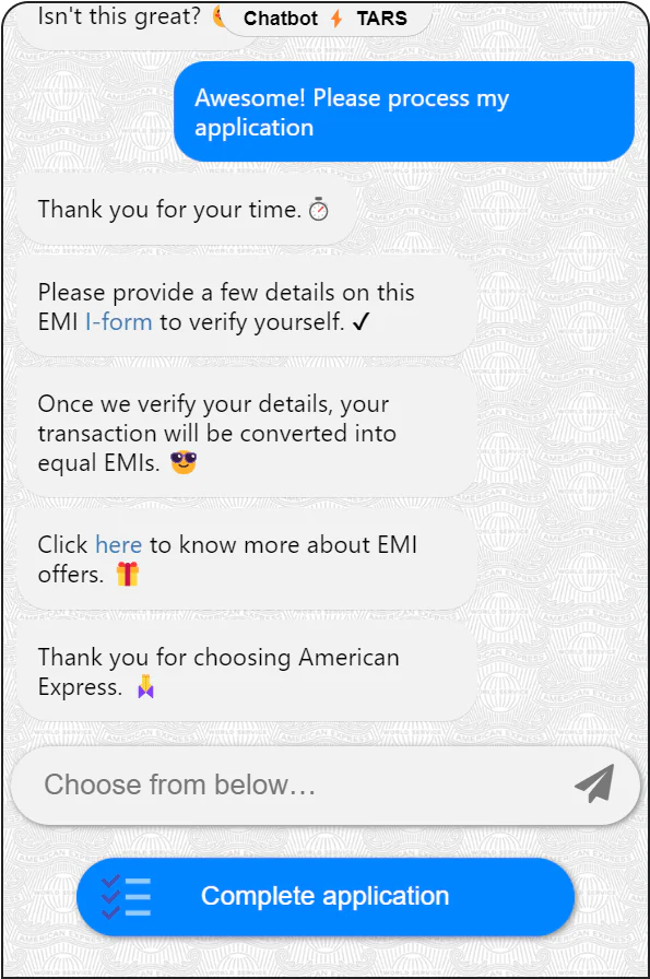 American Express - conversational marketing via chatbots