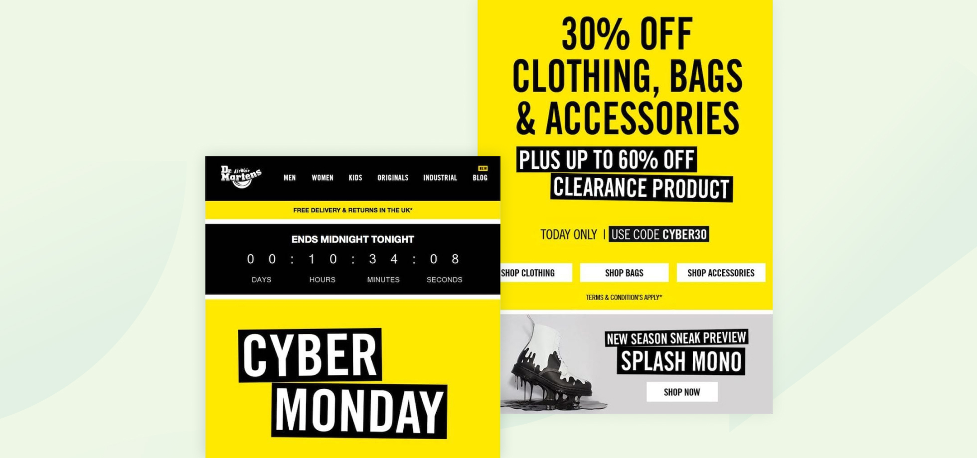 Dr Martens Cyber Monday email