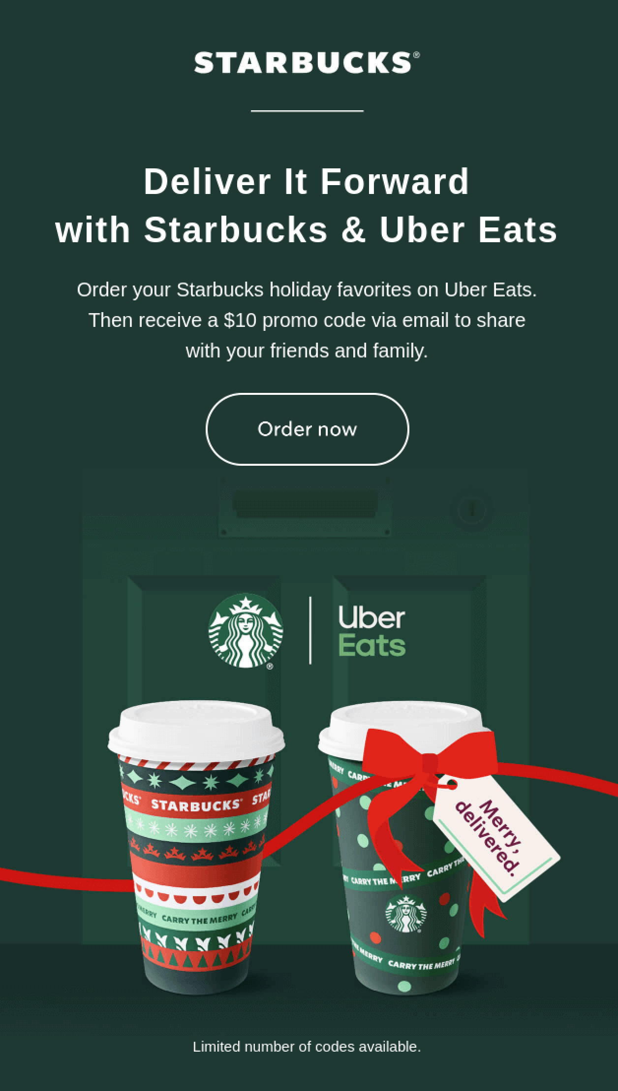 Starbucks email marketing example