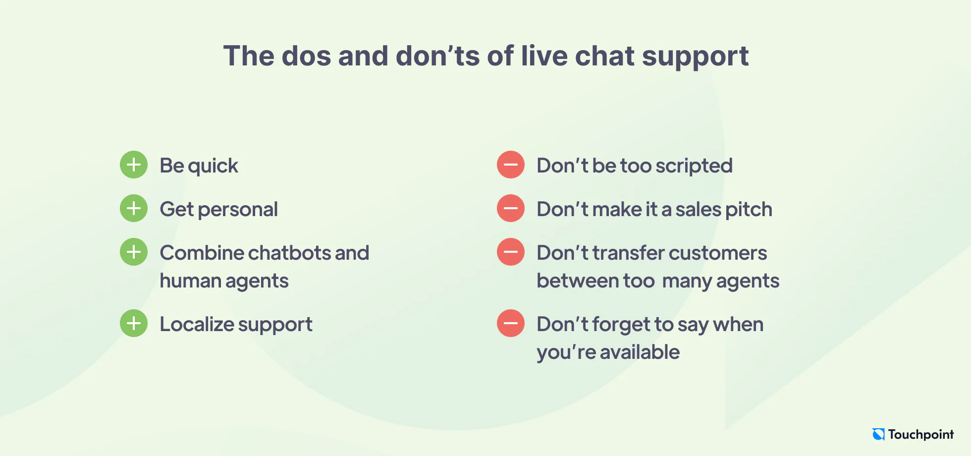 The dos and don'ts of live chat support