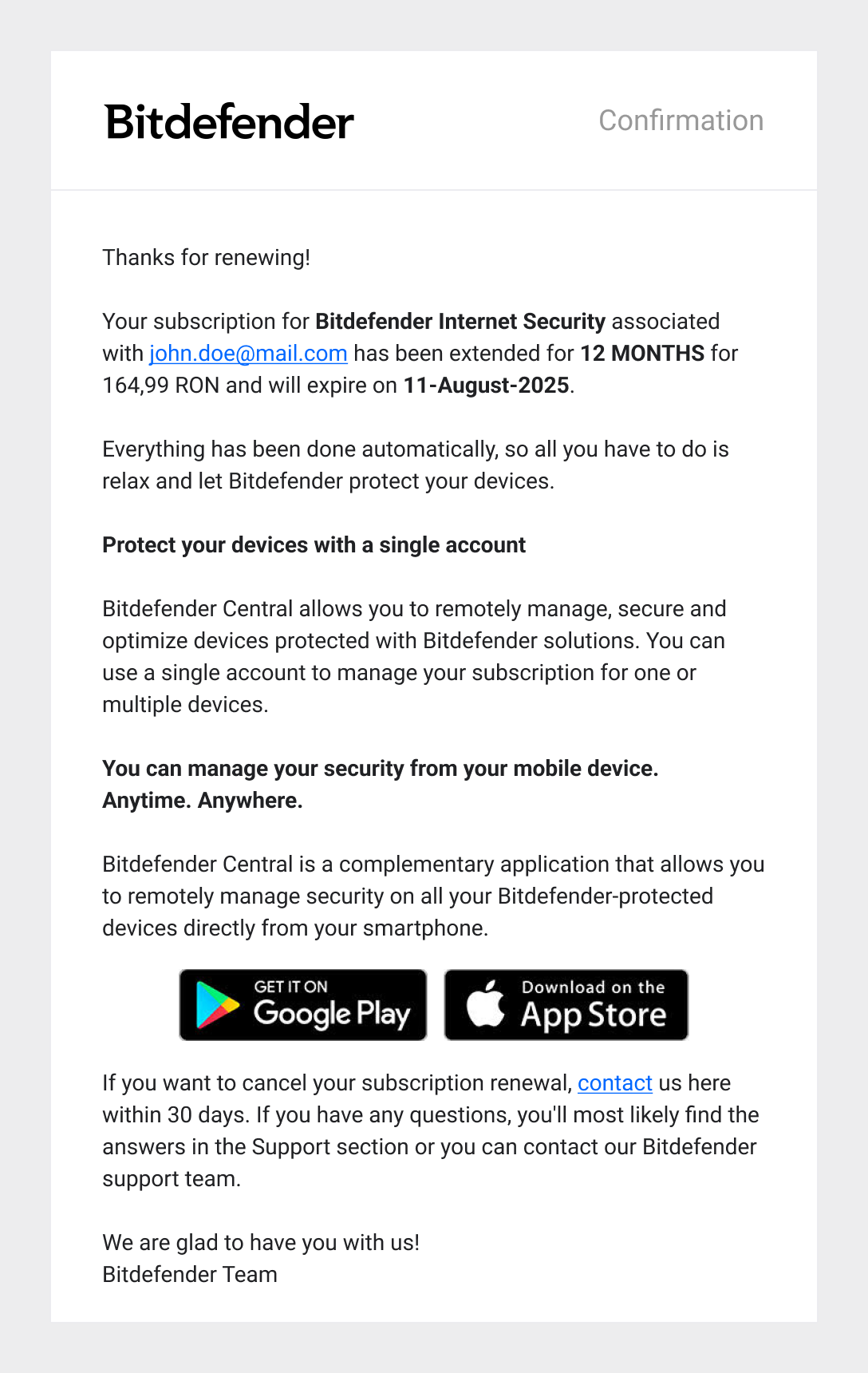 Bitdefender engaging customers