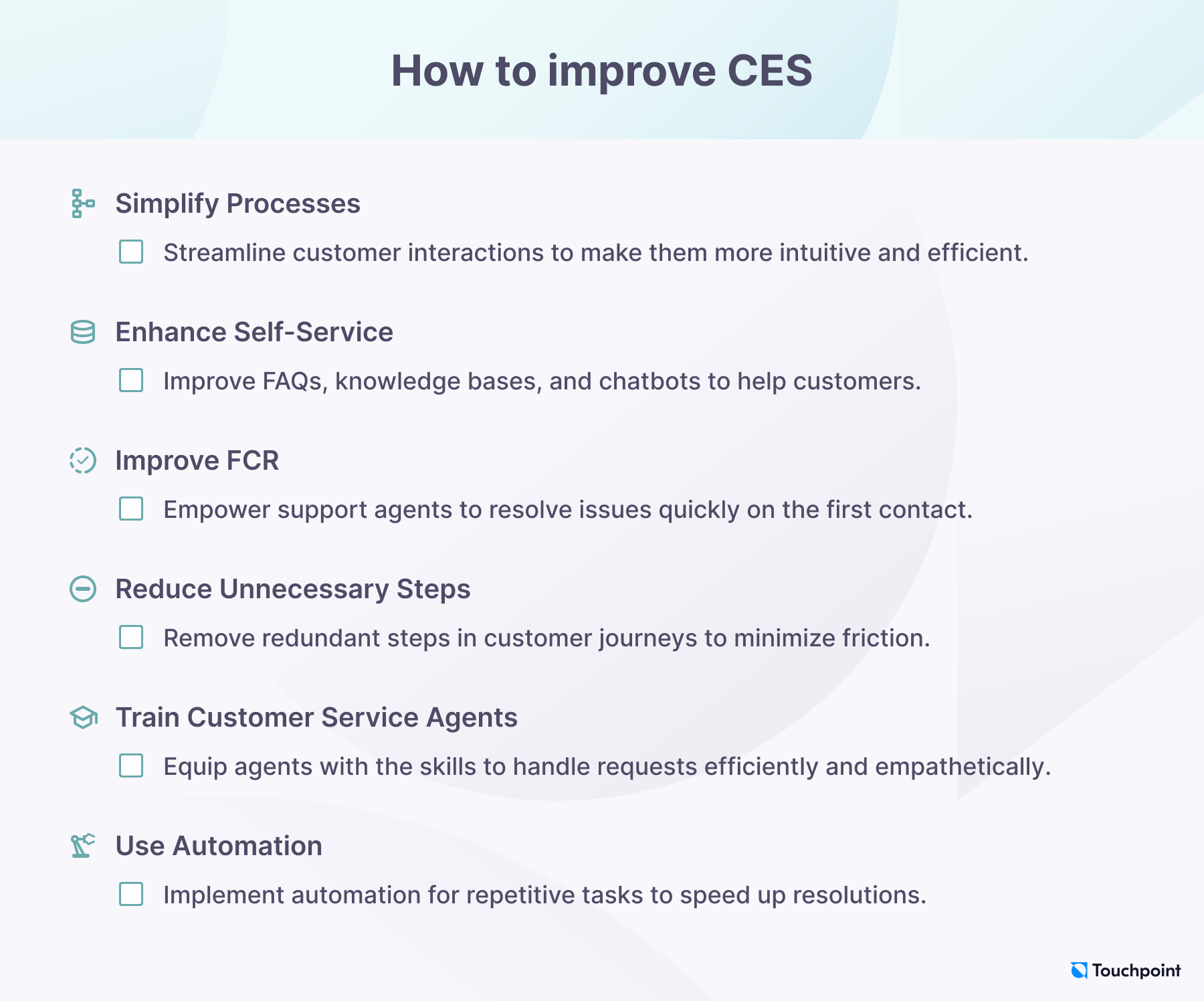 Customer Effort Score checklist