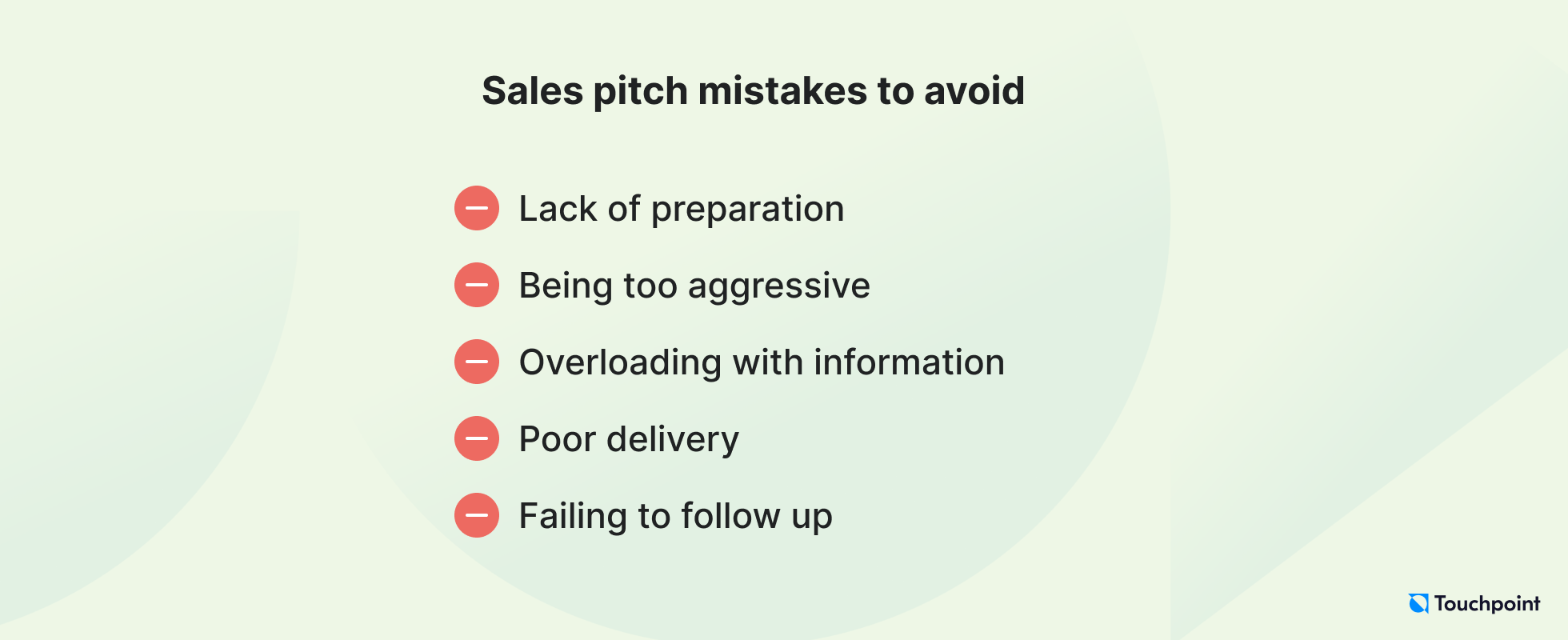 Sales pitch mistakes to avoid