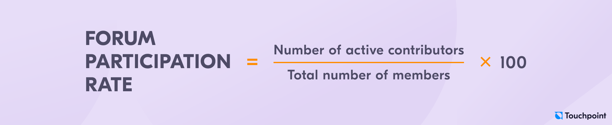 Forum participation rate formula