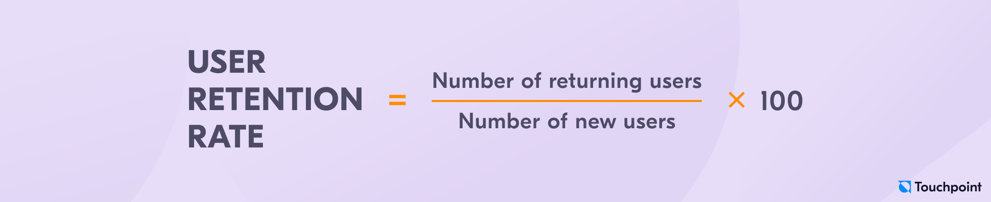 User retention rate formula