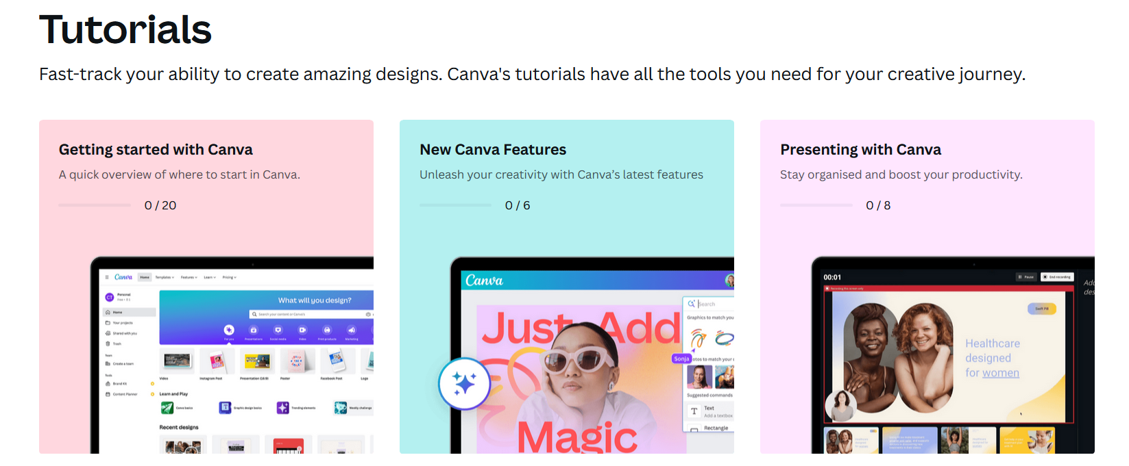 In-product education example — Canva